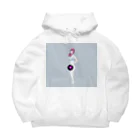 垢抜け足りないイラストショップのレコードで隠す女子 Big Hoodie