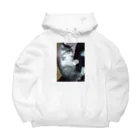 みーのお部屋 のおねむの時間 猫の音羽ちゃん 縦全身バージョン Big Hoodie