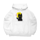 夢見る柴犬のCherry-Blossom-Moon Big Hoodie