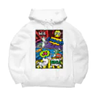 ねこめいんの店の和洋折衷鳥獣戯画 Big Hoodie