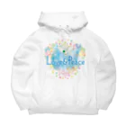 Love＆PeaceのLove＆Peace大人用ロゴ Big Hoodie