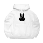 SHOP n番煎じの 虚無うさぎ　黒 Big Hoodie