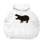 あおぞらのカバ_BLACK Big Hoodie