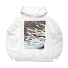 白山の山ショップの川を行くカモ Big Hoodie