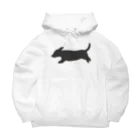 CHOSANAの走る犬 ダックス ブラック Big Hoodie