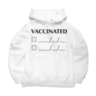 Vaccinated2021のワクチン接種確認 Vaccinated check ビッグシルエットパーカー