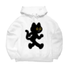 嶌星堂の飛び出し坊や猫 黒猫 Big Hoodie