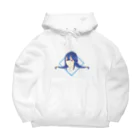 白狼の青髪の子。 Big Hoodie