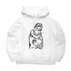 マイマイタケのニャンコ吸っとけ（白猫） Big Hoodie