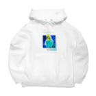 むーむー小屋のちびちゃんです！濃いめ用　青 Big Hoodie