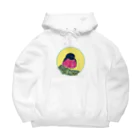 Nellyhime のアートのスズメ (Pink Robin) Big Hoodie