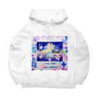 十二夜の書架のピアノと横浜の海・紫陽花の花びら（正方形） Big Hoodie