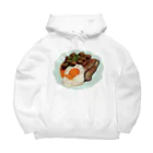 キママイヌ屋の割れちゃった目玉焼きのサイコロステーキ Big Hoodie