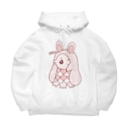 かわいいもののおみせ　いそぎんちゃくのぴえんうさ耳アマビエ　文字あり Big Hoodie