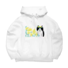 mapechiのハチワレねこ、ハッチとミモザ Big Hoodie