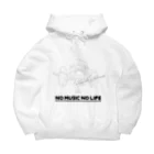 tieのねこバンド白 Big Hoodie