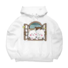 ふわふわアニマルズのわくわく。ふたり。 Big Hoodie