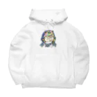 アニクラ デザイン本舗のchaco 先生　彩ガエル　シリーズ Big Hoodie