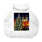 GALLERY misutawoのプラハ 夜のクリスマスツリーとティーン教会 Big Hoodie