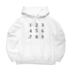 studio29Qのsandyの数字達 Big Hoodie