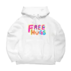 マジシャンもやしくんのショップのフリーハグ／FREE HUGS ビッグシルエットパーカー