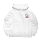 イラスト MONYAAT のワンポイント 赤ぱんポメラのスケボー Big Hoodie