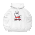 イラスト MONYAAT の赤ぱんポメラのスケボー Big Hoodie