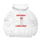 十織のお店のslender calendar ビッグシルエットパーカー