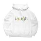 ハチカラのlaugh！黒柴 Big Hoodie