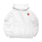 すずめのいろの【願掛け】だるま片目　赤　ワンポイント Big Hoodie