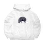 文様動物園 Pattern Zoo Museum shopの算木崩し × コビトカバ Big Hoodie