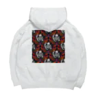 Ａ’ｚｗｏｒｋＳのFallen Angel of SKULL SEAMLESS PATTERN Big Hoodie