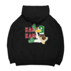 イラスト MONYAAT のバックプリント 鴨カモ カモかも B Big Hoodie