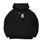 天色トラベラァのNo.8 白文字 Big Hoodie