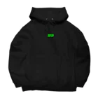 SFBの"SFB" green logo Parker BLACK Big Hoodie