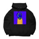 鶴見八幡堂の彩り紫くん Big Hoodie