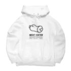 NEKOKAN-YA SUZURI支店のビッグお肉パーカーSHIRO Big Hoodie