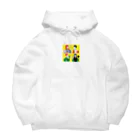 生き方見本市TOKAIの8.全員黄色正方形（小　真ん中） Big Hoodie