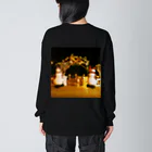 7SevenThree3のスノーマンの祝福 Big Long Sleeve T-Shirt