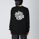 puqpuq Waveformのpuqpuq THREE White Big Long Sleeve T-Shirt