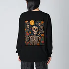 Skull sectionの満月とドクロ Big Long Sleeve T-Shirt