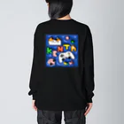 そぼろのプリント屋さんのケンタとナビ（ブルー） Big Long Sleeve T-Shirt