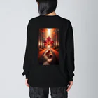 VeiledSageの光の中の落ち葉 Big Long Sleeve T-Shirt