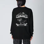 nidan-illustrationのhappy dog -ENJOY- (wite ink) Big Long Sleeve T-Shirt