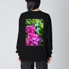 LalaHangeulの紫陽花～수국～#ハングル Big Long Sleeve T-Shirt