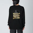 SANKAKU DESIGN STOREの背面 the finger FUCK SIGN。 全部不景気が原因だクソッタレ！ B Big Long Sleeve T-Shirt