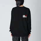 Atelier NyaoのZERO FIGHTER 空の侍 白字 Big Long Sleeve T-Shirt