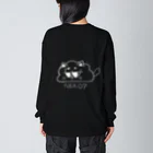 猫のしっぽのNEKO？BIGシルエットTシャツ Big Long Sleeve T-Shirt