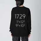 たねまきの【両面】2番目のタクシー数　白字 Big Long Sleeve T-Shirt