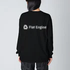 Flat Engine Suzuri ShopのYOUR LIFE Big Long Sleeve T-Shirt